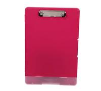 Portapapeles de gran capacidad con almacenamiento, portapapeles A4 con soporte para bolígrafos, caja de archivos de documentos, caja de almacenamiento de papel de prueba para oficina (rojo)