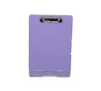 Portapapeles de gran capacidad con almacenamiento, portapapeles A4 con soporte para bolígrafos, caja de archivos de documentos, caja de almacenamiento de papel de prueba para oficina (morado)