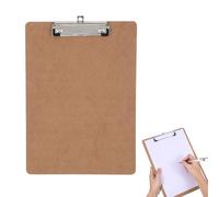 Portapapeles de madera A4, portapapeles A4 con pinza para notas diarias, para organizar listas de recibos y diarios, adecuado para el uso en escuelas, oficinas, supermercados (color cartón)