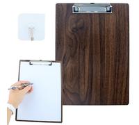 Portapapeles De Madera A4,Tableros Con Pinza,gancho Para Tablero De Dibujo,Madera Clipboards A4 Impermeable Tablero Para Organizar Listas De Recibos Y Listas De Recados Diarios (nogal)