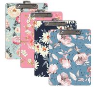 Portapapeles de moda Better Office Products (paquete de 4), tama o carta A4 est ndar, 31,7 x 23 cm, de madera, con clip de perfil bajo y pesta a