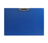 Portapapeles de plástico de 11 x 17 pulgadas, horizontal, clip plano de perfil bajo, portapapeles resistente, portapapeles de construcción, portapapeles de dibujo, color azul