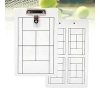 Portapapeles de tenis de borrado en seco para entrenadores, portátil, diseño dúplex para sesiones de entrenamiento y estrategias de partido