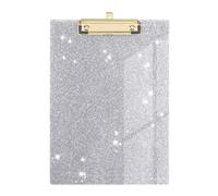 Portapapeles decorativo de acr lico con brillantina, tama o carta A4, 31,8 x 22,9 cm. Moderno y brillante, con clip dorado de perfil bajo para au