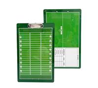 Portapapeles for Entrenadores de Fútbol, portapapeles Verde de Doble Cara for Entrenador de Fútbol de Borrado en Seco con Marcador