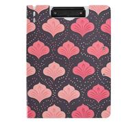 Portapapeles plegable, hojas de abanico doradas, tamaño A4, clips de metal, soporte para bolígrafos, clip de lactancia con cubierta