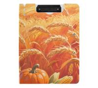 Portapapeles plegables Hello Fall Autumn Harvest Dwarfs A4, portapapeles horizontales y verticales, doble clip, tablero de oficina con tapa dura