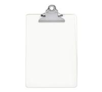 Portapapeles transparente A5 con clip de mariposa con lado rayado