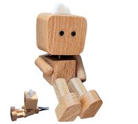 Portaperfume clip difusor para de aireación de coche, decorativo robot de madera para salida de aire con purificador | Decoraciones perfumadas Eliminador de olores para coche viaje diario