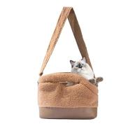 Portaperros pequeño: 40 x 22 x 33 cm, de Hombro Impermeable cálida | con Hebilla de cinturón de Seguridad para Perros de Raza pequeña y Mediana Edad, Viajes de Invierno, Clima frío, Paseos al