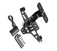 Portaplacas de Motocicleta Soporte para Matrícula De Motocicleta, Luz Trasera para para CFMOTO 250SR NK250 150 400 650GT MT 700CLX(Nero)