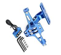 Portaplacas de Motocicleta Soporte para Matrícula De Motocicleta, Luz Trasera para para CFMOTO 250SR NK250 150 400 650GT MT 700CLX(BLU)