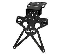 Portaplacas Moto Placa Italia Aluminio Regulable Inclinable Negro Aero-X Evo 3