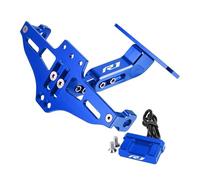 Portaplacas Moto Porta Matrícula para Yamaha R1 YZF-R1 YZFR1 YZF R1M Soporte De Chasis para Guardabarros Trasero De Motocicleta Eliminador De Guardabarros(Azul)