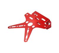Portaplacas Moto Soporte de matrícula Soporte Montaje Accesorios Cubierta Placa número Registro Ajustado Aluminio(Red)