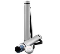 Portaplanos Rumold, 600 mm-1000 mm, diámetro de 80 mm, polietileno, plata, 1 Köcher