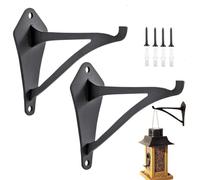Portaplantas exterior - Ganchos de pared para linternas - Soportes decorativos de pared para macetas y campanas de viento - Juego de 2