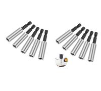 Portapuntas Magnético 1/4 Pulgadas, 12 Piezas, Compatible con Taladros Eléctricos y Herramientas Neumáticas, Extensiones de 60mm para Brocas