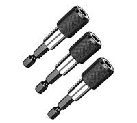 Portapuntas magnético, 3 unidades Mellbree de cambio rápido, 1/4 pulgadas, 60 mm, soporte magnético para taladro, destornillador, tornillo roscado de Makita, Metabo, Bosch, Dewalt