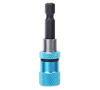 Portapuntas magnético con vástago de 1/4 pulg., Punta de destornillador de liberación rápida de acero inoxidable azul (60mm)