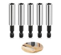 Portapuntas magnético de cambio rápido, 5 unidades, 1/4 pulgadas, soporte magnético para taladro eléctrico, destornillador de impacto (60 mm)