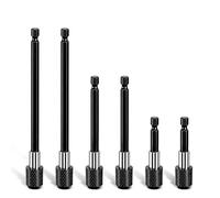 Portapuntas Magnético, puntas atornillador imantadas, 6 Piezas 60/100/150mm 1/4" Portapuntas De Taladro Eléctrico De Cambio Rápido para Taladros y Atornilladores