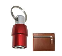 Portapuntas para llavero - Estuche de almacenamiento magnético para llaves, accesorios de herramientas de aluminio resistente, agarre fuerte, fácil acceso para trabajos de construcción, mantenimiento