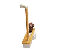 Portarollo de papel higiénico con barra de seguridad - Estante impermeable - Manija de asistencia for ancianos y discapacitados - Montaje en pared con caja organizadora(B)