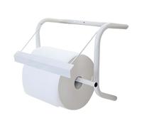 Portarotolo De Pared Metálico Blanco Carta Industrial Bobina 39x42 cm