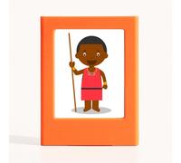 Portarretratos magnético con diseño de dibujos animados Art Deco de 7,6 cm