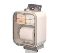 Portarrollo para Papel Higiénico Porta Rollos de Papel Higienico con Caja de pañuelos Fácil Instalación Sin Taladro para Cocina y Baño