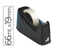 Portarrollo Sobremesa Q-Connect Plastico Para Cintas De 33 Y 66 Mt Color Negro