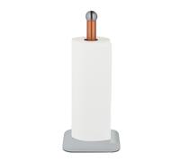 Relaxdays Portarrollos Cocina Vertical, Acero Inoxidable, Soporte Rollos Papel Encimera, 36 x 15 x 15 cm, Blanco/Cobre