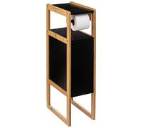 Portarrollos con Reserva para Papel higiénico Negro 'Natureo' H.80cm