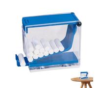 Portarrollos de algodón, dispensador de dentista, organizador de clínica azul transparente, escudo de higiene profesional, de almacenamiento de material sin contaminación para seguridad