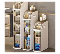 Portarrollos de baño for espacios pequeños, gabinete de almacenamiento con cajones transparentes y manija detrás del almacenamiento del inodoro for gabinete de baño, con soporte for papel higiénico, o