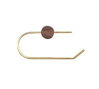Portarrollos de baño sin Perforaciones, latón Macizo, Madera, for Montar en la Pared, servilletero Dorado, Aspecto Bonito(Wit)