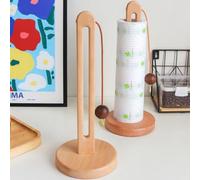 Portarrollos de Cocina de pie, Soporte para Papel de Cocina, Soporte para Rollos de Papel estándar y de tamaño, Soporte de Madera para Cocina y Mesa de Comedor, decoración del hogar, organización de