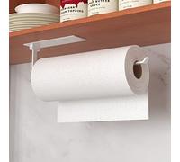 Portarrollos de cocina debajo del gabinete, soporte autoadhesivo para toallas de papel, toallero de papel montado en la pared, adecuado para despensa, cocina, baño