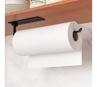 Portarrollos de cocina debajo del gabinete, soporte autoadhesivo para toallas de papel, toallero de papel montado en la pared, adecuado para despensa, cocina, baño