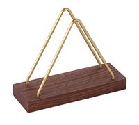 Portarrollos de papel de madera de haya y nogal, servilletero vertical for cafeterías y restaurantes, dispensador de sobremesa sencillo de metal y madera.(Walnut,16 * 5.5 * 13cm)