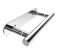 Portarrollos de papel higi?nico autoadhesivo Ruacq, pulido, de doble poste, pivotante, para rollos de papel higi?nico, de acero inoxidable SUS 304.