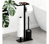 Portarrollos de Papel higiénico de Acero Inoxidable con escobilla Juego de Inodoro con portarrollos Soporte para Papel higiénico y escobilla portarrollos de Papel higiénico de Acero Inoxidable