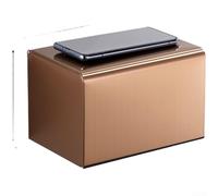 Portarrollos de papel higiénico de acero inoxidable montado en la pared, dispensador de caja de baño impermeable con estante superior para papel enrollado y plegado, diseño cuadrado moderno, acabado