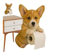 Portarrollos de papel higiénico de pared - Resina Metal 8,66 pulgadas | Portarrollos de papel higiénico con diseño de perro de pared para cocina, baño, perro | anfitrión