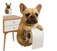 Portarrollos de papel higiénico de pared - Resina Metal 8,66 pulgadas | Portarrollos de papel higiénico con diseño de perro de pared para cocina, baño, perro | anfitrión