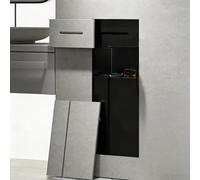 Portarrollos de Papel Higiénico Empotrado Alcoba para Bote De Basura Lista para Azulejos para Almacenamiento De Utensilios De Baño, Nicho De Pared Empotrado para Renovación De Baños