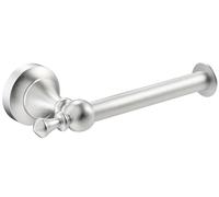 Portarrollos de Papel Higiénico Katezon de Pared - Portarrollos de Papel Higiénico Redondos Retro de Lujo en Plata para Rollos Grandes, de Aluminio Premium para Baño y Aseo, Inoxidable (Plateado)