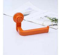 Portarrollos de Papel higiénico montado en la Pared, sin Perforaciones, dispensador de Rollos de Toalla Impermeable para baño, Cocina, Estante con Ventosa, Naranja