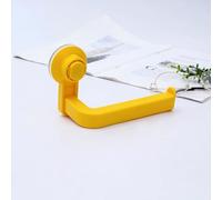 Portarrollos de Papel higiénico montado en la Pared, sin Perforaciones, dispensador de Rollos de Toalla Impermeable para baño, Cocina, Estante con Ventosa, Amarillo